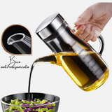 Galheteiro de Vidro 800ml com Bico Antivazamento Inox