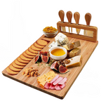 Tábua de Corte para Queijos em Bambu com Acessórios