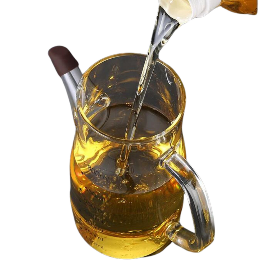 Galheteiro de Vidro 800ml com Bico Antivazamento Inox