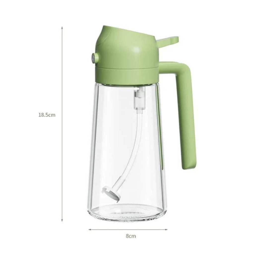 Pulverizador de Óleo 2 em 1 500ml com Controle de Porção - Compre 1 Leve 2