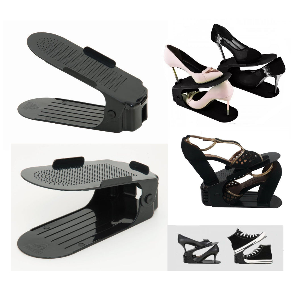 Organizadores de Sapatos | Ajustável e Resistente Preto [COMPRE 5 LEVE 10]