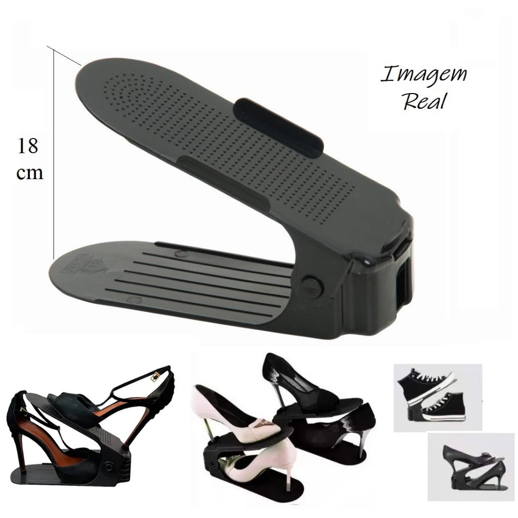 Organizadores de Sapatos | Ajustável e Resistente Preto [COMPRE 5 LEVE 10]