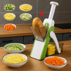 SafeSlice Mandoline 5 em 1 – Fatiador Profissional com 30 Tipos de Corte