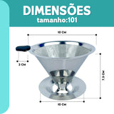 Filtro Coador Inox 101, 102 e 103 Premium | Café Forte e Sustentável