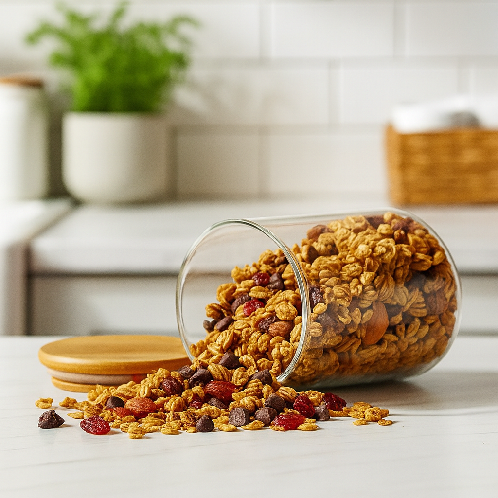 Kit Potes de vidro com tampa de bambu hermética - EcoGlass + Brinde!!!!!