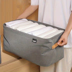 Kit 4 Organizadores Dobráveis p/ Roupas – Cinza ou Caqui